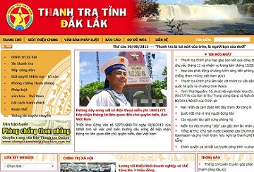 Website của Thanh tra tỉnh Đắk Lắk