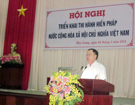 Chủ tịch Trần Công Chánh phát biểu tại Hội Nghị