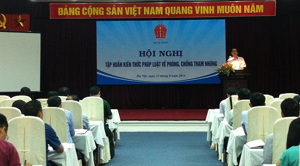 Hội nghị tập huấn kiến thức pháp luật về phòng, chống tham nhũng cho đội ngũ công chức, báo cáo viên pháp luật