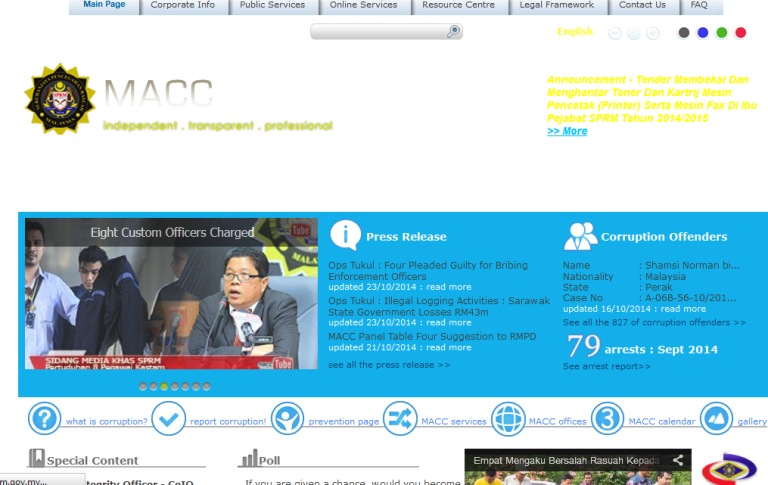 Website của MACC