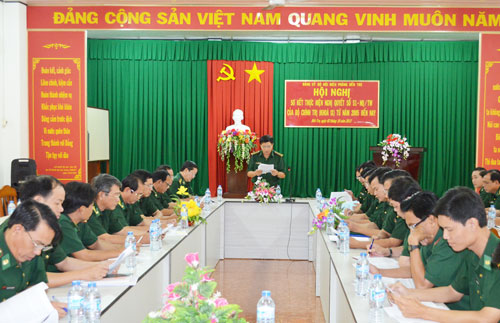 Một Hội nghị của Đảng ủy Bộ đội Biên phòng tỉnh Bến Tre 