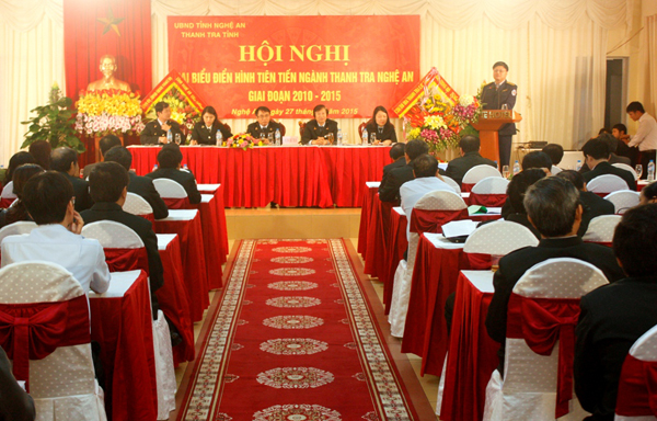 Hội nghị Đại biểu điển hình tiên tiến ngành Thanh tra tỉnh Nghệ An giai đoạn 2010 – 2015