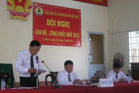 Hội nghị cán bộ, công chức năm 2015 Tòa án nhân dân tỉnh Hậu Giang