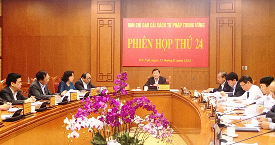 Phiên họp thứ 24 Ban Chỉ đạo cải cách tư pháp Trung ương