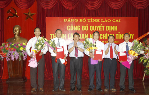 Lễ công bố Quyết định thành lập Ban Nội chính Tỉnh ủy Lào Cai tháng 9-2013