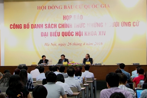 Họp báo công bố danh sách chính thức những người ứng cử Đại biểu Quốc hội khóa XIV