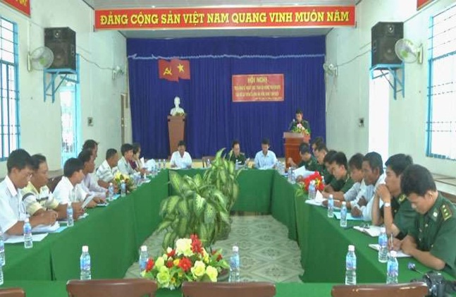 Hội nghị triển khai công tác vận động quần chúng tham gia phong trào bảo vệ chủ quyền lãnh thổ, an ninh biên giới vùng biển của Đồn Biên phòng Vĩnh Hải, thị xã Vĩnh Châu, tỉnh Sóc Trăng