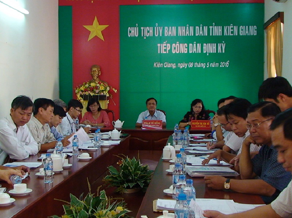 Lãnh đạo tỉnh Kiên Giang tiếp công dân định kỳ (tháng 5-2016)