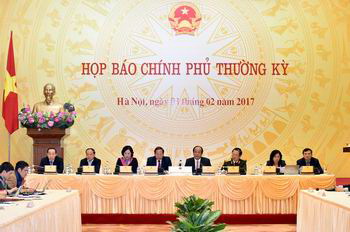 Toàn cảnh phiên họp báo Chính phủ thường kỳ tháng 1-2017