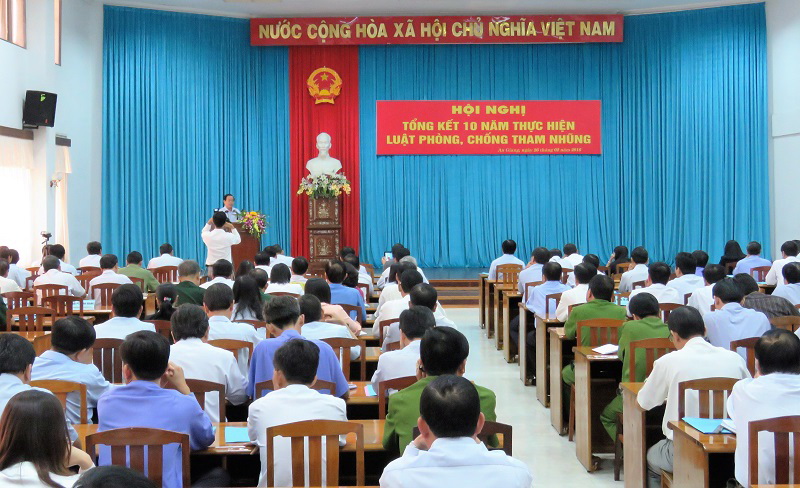 Hội nghị tổng kết 10 năm thực hiện Luật phòng, chống tham nhũng tỉnh An Giang