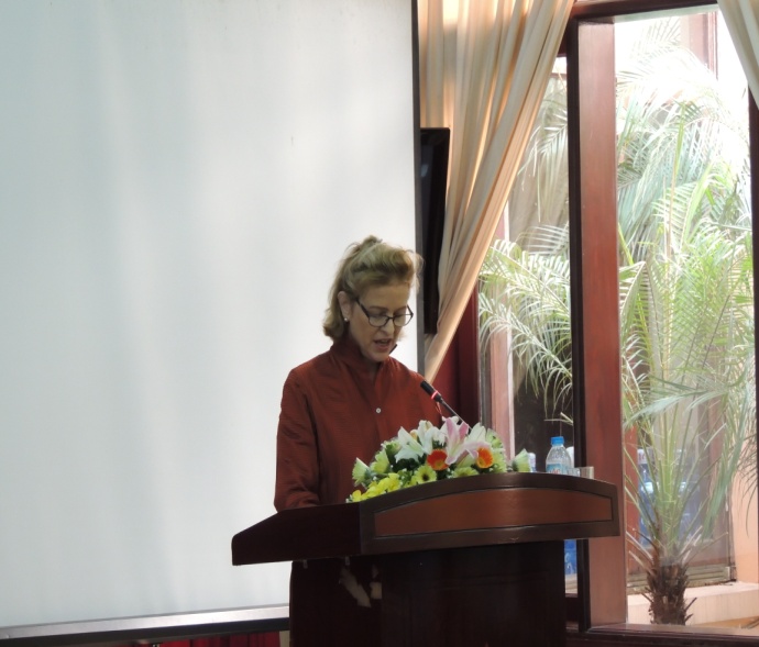 Bà Caitlin Wiesen – Antin, Giám đốc quốc gia UNDP tại Việt Nam phát biểu tại Hội thảo