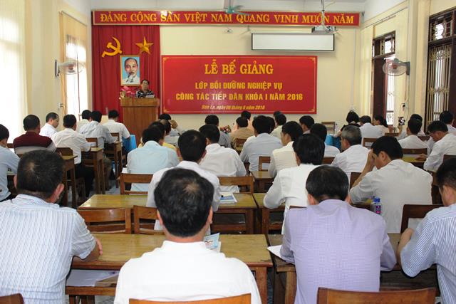 Lớp Bồi dưỡng công tác tiếp công dân do Thanh tra tỉnh và Trường Chính trị tỉnh Sơn La phối hợp tổ chức