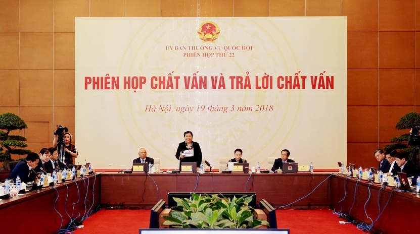 Quang cảnh Phiên họp thứ 22 của Ủy ban Thường vụ Quốc hội