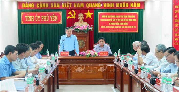 Đoàn công tác của Ban Chỉ đạo Trung ương về phòng, chống tham nhũng làm việc tại Phú Yên năm 2018