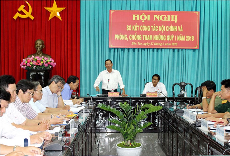 Một Hội nghị công tác nội chính và phòng, chống tham nhũng tỉnh Bến Tre