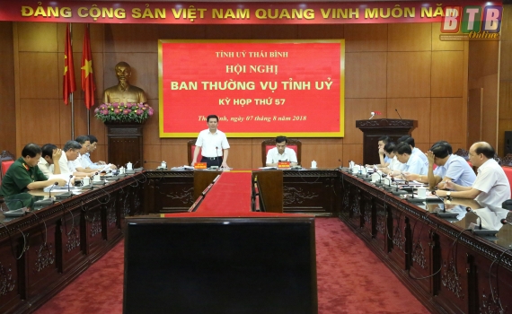 Một Hội nghị của Ban Thường vụ Tỉnh ủy Thái Bình