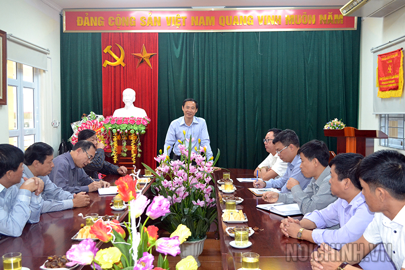 Đồng chí Nguyễn Thái Học, Phó trưởng Ban Nội chính Trung ương phát biểu tại buổi làm việc