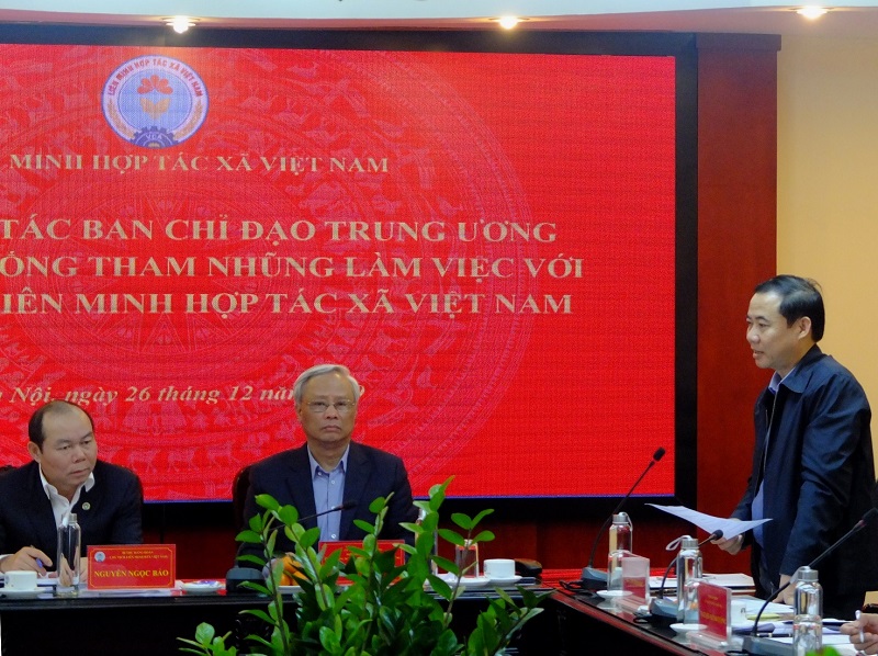 Đồng chí Nguyễn Thái Học, Phó trưởng Ban Nội chính Trung ương phát biểu tại buổi làm việc