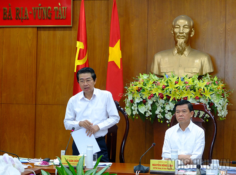 Đồng chí Võ Văn Dũng, Ủy viên Trung ương Đảng, Phó Trưởng ban Thường trực Ban Nội chính Trung ương, Ủy viên Ban Chỉ đạo Trung ương về phòng, chống tham nhũng kết luận buổi làm việc