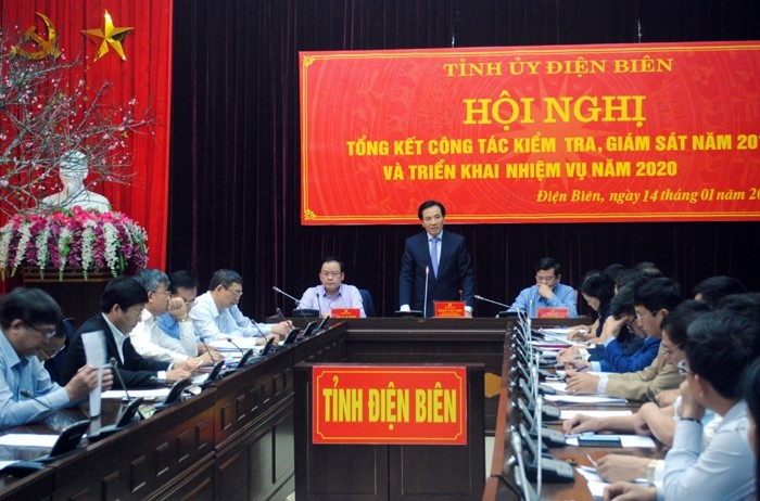 Hội nghị tổng kết công tác kiểm tra, giám sát năm 2019 và triển khai nhiệm vụ năm 2020 của Tỉnh ủy Điện Biên (tháng 01/2020)