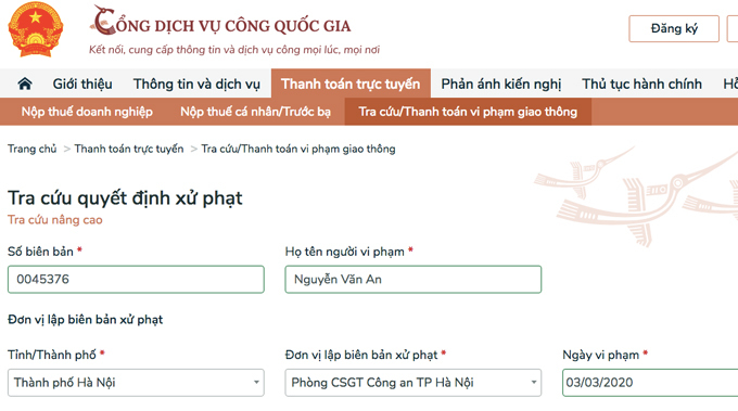 Hoàn thiện một số dịch vụ công cung cấp trên Cổng Dịch vụ công Quốc gia