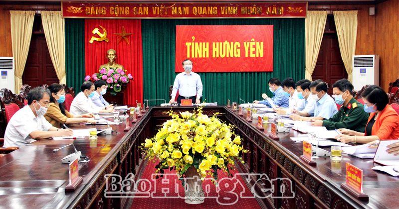 Một cuộc họp của Ban Thường vụ Tỉnh ủy Hưng Yên