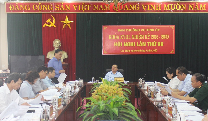 Hội nghị Ban Thường vụ Tỉnh ủy Cao Bằng lần thứ 66