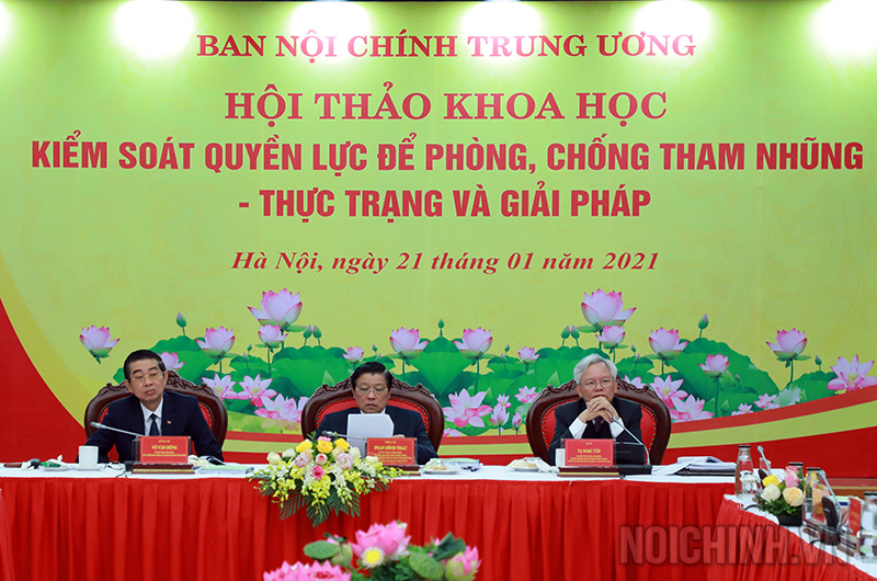 Các đồng chí chủ trì Hội thảo