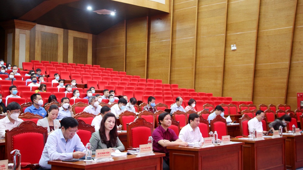  Quang cảnh buổi tập huấn công tác nội chính và phòng, chống tham nhũng năm 2021 do Ban Nội chính Tỉnh ủy Bắc Giang tổ chức (Ảnh Báo Bắc Giang)