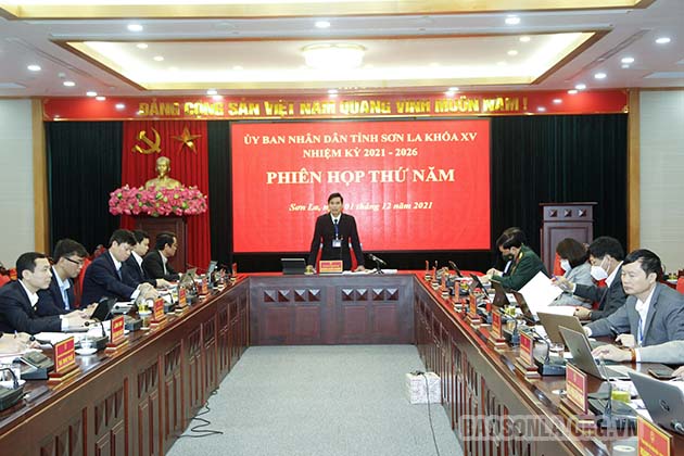 Phiên họp thứ năm, UBND tỉnh Sơn La khóa XV, nhiệm kỳ 2021-2026 