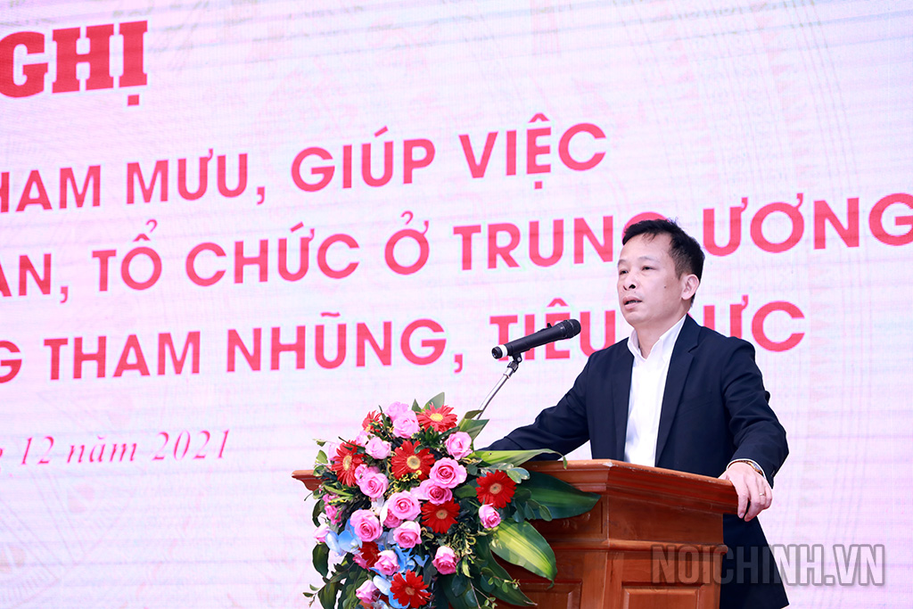 Đồng chí Vũ Xuân Thành, Phó Chánh thanh tra Bộ Kế hoạch và Đầu tư