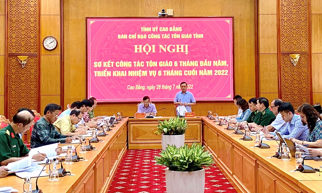 Ban Chỉ đạo công tác tôn giáo tỉnh Cao Bằng triển khai nhiệm vụ 6 tháng cuối năm