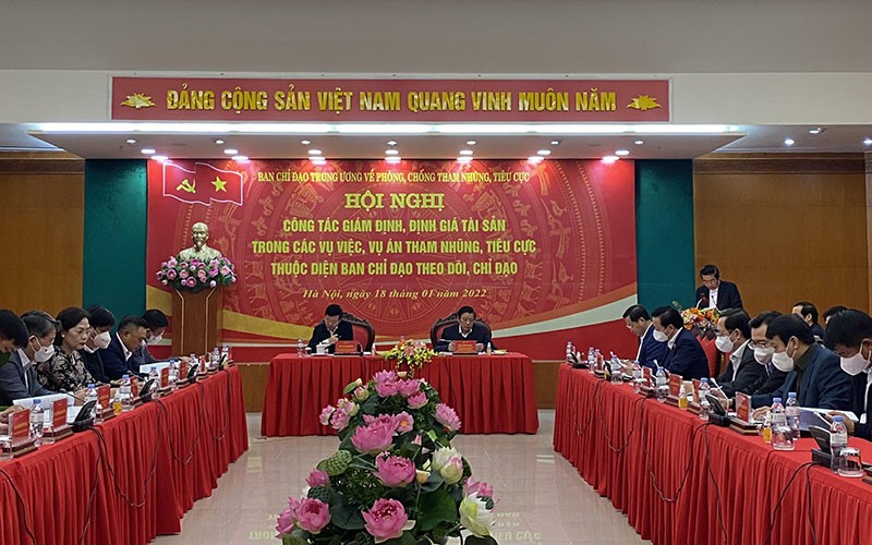 Hội nghị về công tác giám định, định giá tài sản trong các vụ việc, vụ án tham nhũng, tiêu cực thuộc diện Ban Chỉ đạo Trung ương về phòng, chống tham nhũng, tiêu cực theo dõi, chỉ đạo