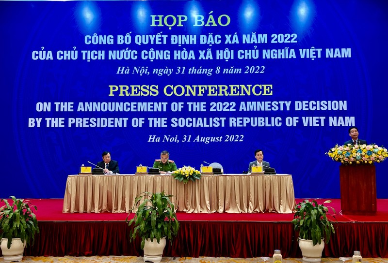 Họp báo công bố đặc xá năm 2022