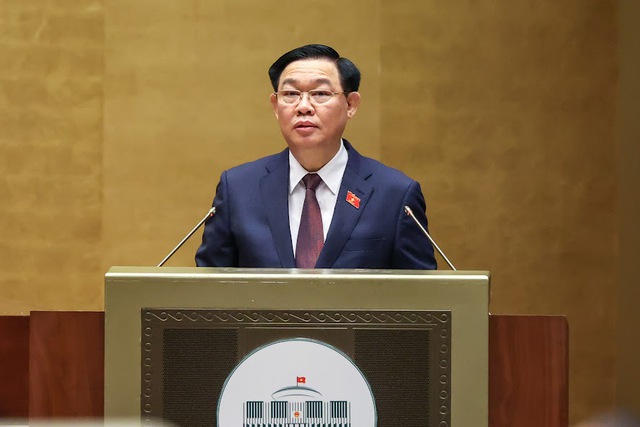 Chủ tịch Quốc hội Vương Đình Huệ phát biểu khai mạc Kỳ họp thứ tư, Quốc hội khóa XV