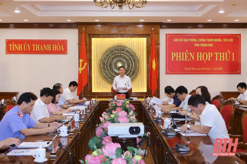 Phiên họp thứ nhất Ban Chỉ đạo phòng, chống tham nhũng, tiêu cực tỉnh Thanh Hóa 