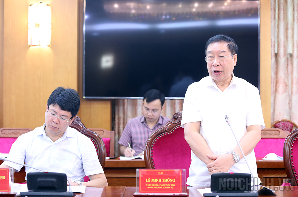 PGS. TS. Lê Minh Thông, Ủy viên Hội đồng Lý luận Trung ương, nguyên Trợ lý Chủ tịch Quốc hội