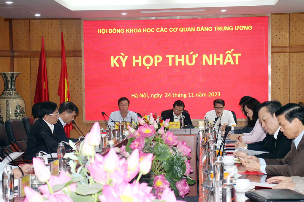 Toàn cảnh Kỳ họp thứ nhất Hội đồng Khoa học các cơ quan Đảng Trung ương