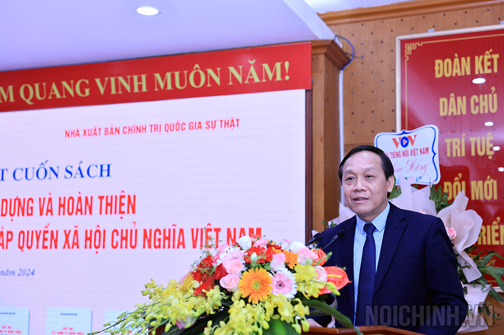 Đồng chí Nguyễn Thanh Hải, Phó Trưởng Ban Nội chính Trung ương phát biểu tại buổi Lễ