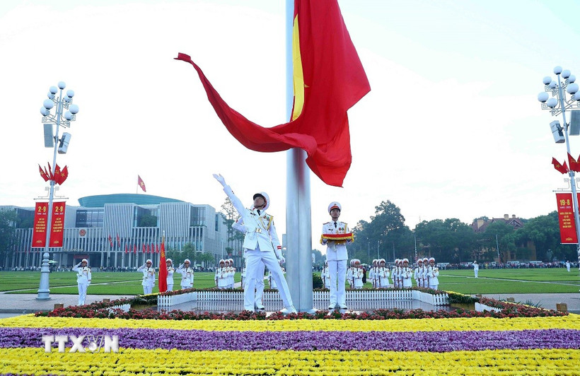 Lê thượng Cờ tại Quảng trường Ba Đình