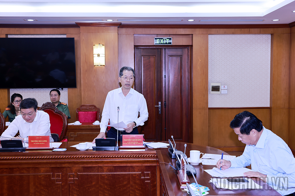 Đồng chí Nguyễn Văn Quảng, Ủy viên Trung ương Đảng, Phó Tổng Thanh tra Chính phủ