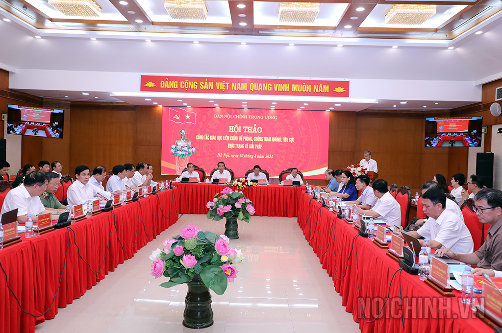 Hội thảo “Công tác giáo dục liêm chính để phòng, chống tham nhũng, tiêu cực, thực trạng và giải pháp” do Ban Nội chính Trung ương tổ chức