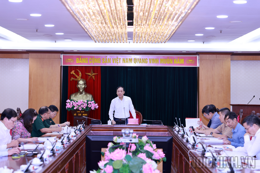 Đồng chí Nguyễn Thanh Hải, Phó Trưởng Ban Nội chính Trung ương phát biểu tại Hội nghị