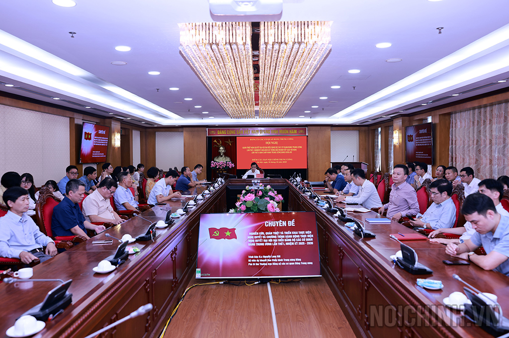 Quang cảnh Hội nghị tại điểm cầu Ban Nội chính Trung ương