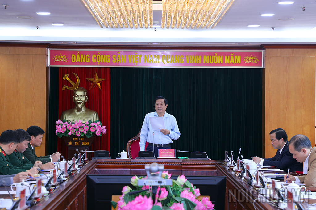 Đồng chí Bùi Văn Nghiêm, Ủy viên Trung ương Đảng, Phó Trưởng Ban Nội chính Trung ương phát biểu kết luận