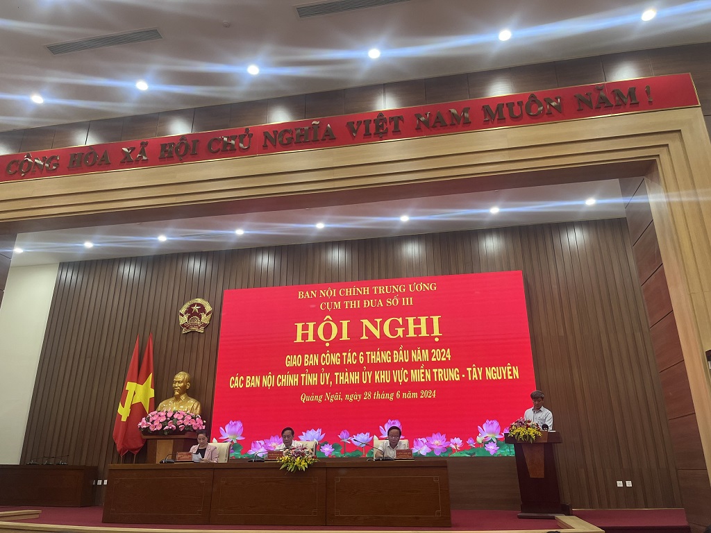 Hội nghị giao ban Ban Nội chính các tỉnh ủy, thành ủy Cụm Thi đua số III 