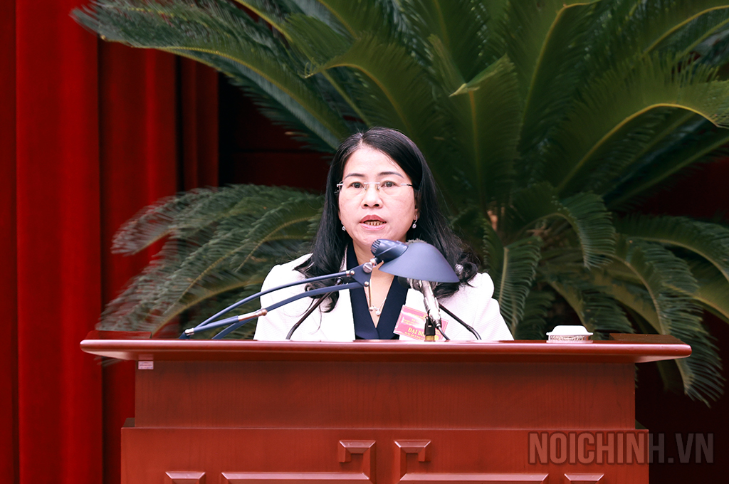 Đồng chí Trương Thị Linh, Trưởng Ban Nội chính Tỉnh ủy Quảng Ngãi