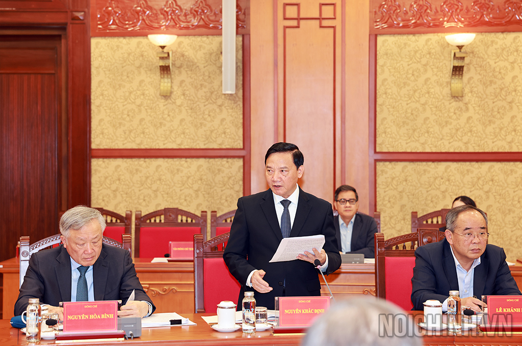 Đồng chí Nguyễn Khắc Định, Ủy viên Trung ương Đảng, Phó Chủ tịch Quốc hội, Phó Trưởng Ban Chỉ đạo