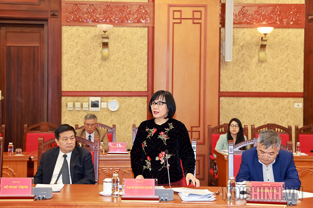 Đồng chí Đặng Hoàng Oanh, Thứ trưởng Bộ Tư pháp