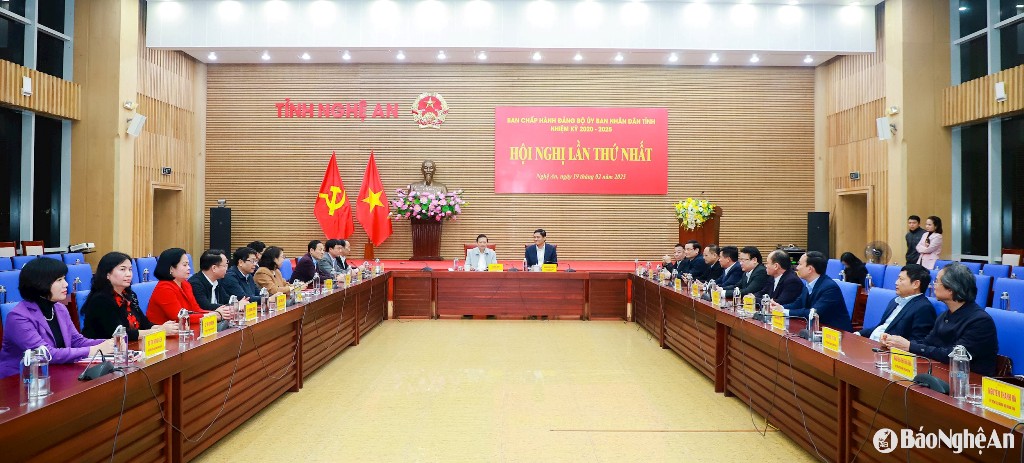  Hội nghị lần thứ nhất, Ban Chấp hành Đảng bộ Ủy ban nhân dân tỉnh Nghệ An nhiệm kỳ 2020-2025